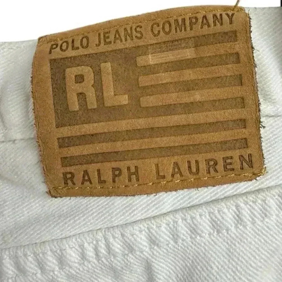 Ralph Lauren High-Rise Relaxed Cropped Jean White Size 8 - Picture 7 of 12